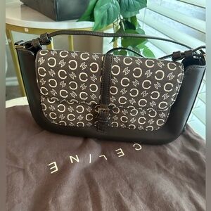 Celine Triomphe monogram Leather Handbag with dust Bag